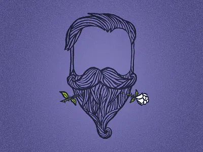Beard 1.3 beard brush dapper flower gardening hair illustration mustache nature packaging plants rose