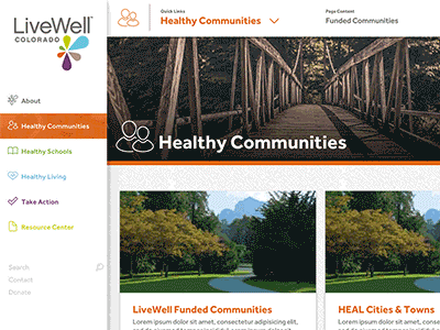 LiveWell Colorado Menu livewell menu responsive side nav