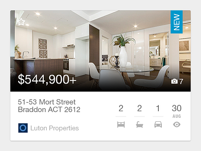 Property Listing Card app card ios listing ui