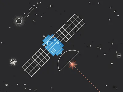 Satellite black grain laser line nasa outline satellite shuttle space stars