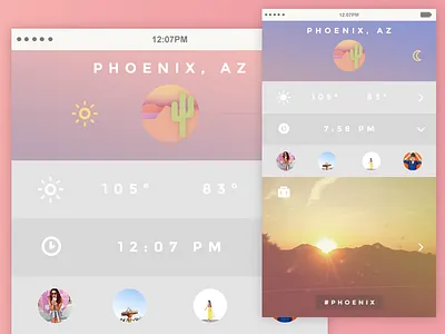 ~Places~ App Exercise app exercise icons mockup ui weather