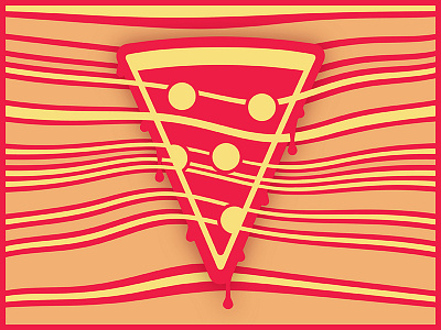 Chic 'N' Stu abstract illustration pizza vector