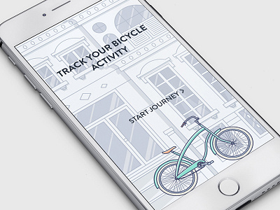 Intro screen bike fireart fireart studio intro ios outline screens white