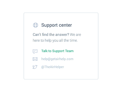 Support widget center clean faq flight help minimalism support ui ux white