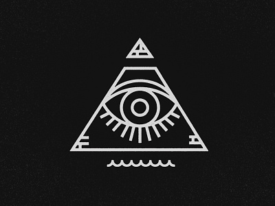 All Seeing Eye all seeing eye eye eye pyramid geometric illuminati line logo mono pyramid