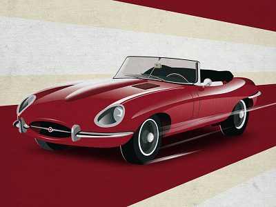 Jaguar E-Type car etype illustration jaguar