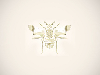 Bee embroidery experiment 3d bee embroidery