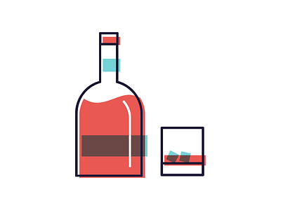 Whiskey icon illustration whiskey