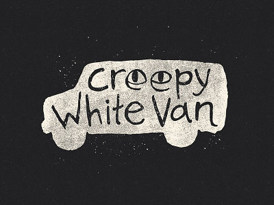 Creepy White Van Logo handlettering logo van