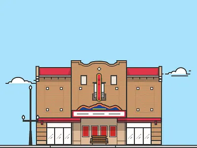 Roxy Saskatoon building city flat home illustration line saskatoon simple street window