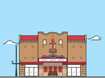 Roxy Saskatoon building city flat home illustration line saskatoon simple street window