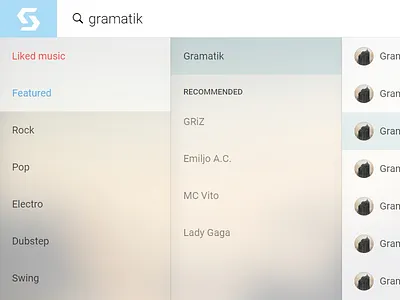 New Simpplicy UI blur search simplicy transparent ui ux