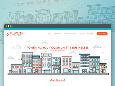 Energy Company Redesign energy energy company illustration ui design web design