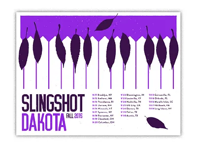 Slingshot Dakota Fall Tour design fall flyer gig poster gigposter illustration music piano poster slingshot dakota tour