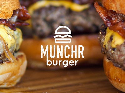 Munchr Burger brand burger design food graphic identity logo