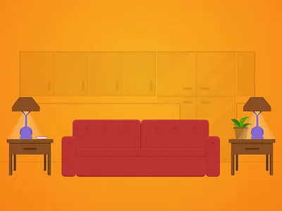 Clifford, the Big Red Couch brown couch illustration living room orange red