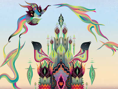 Botanical Castle art blazetic digital illustration sumski