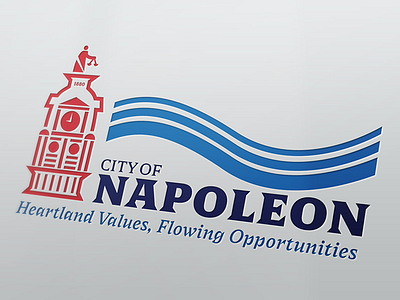 Hometown Rebrand Horizontal city courthouse historical logo napoleon ohio