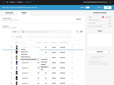 A little retouch of the list design of Symphony Manage :) list manage system