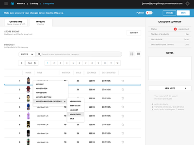 A little retouch of the list design of Symphony Manage :) list manage system