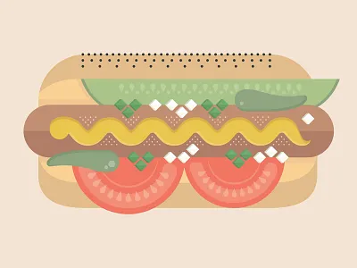Chicago-style Hot Dog chicago editorial food infographic