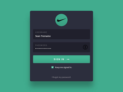 Login Form form login nike rebound sean sign in tremaine