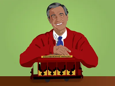 Mr Rogers illustration neighbor person rogers