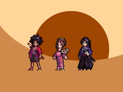 Champloo Club gaming illustration pixel pixel art samurai champloo