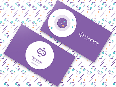 Congruity Hub Business Card brand brand identity business card colorful congruity hub digital studio logo logomark logotype pattern planet space