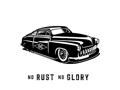 Rust & Chrome automobile branding cars chrome glory illustration logo rust vintage