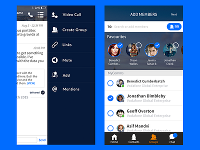 Add To Group chat communication groups iphone app