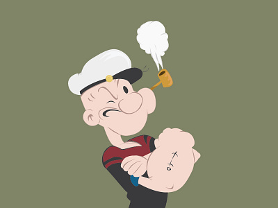 Toot Toot! cartoon classic illustration popeye strong