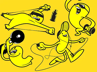 Alpha Gym Characters character drawing fitness gym health illustration motivation sketch study training workout yellow