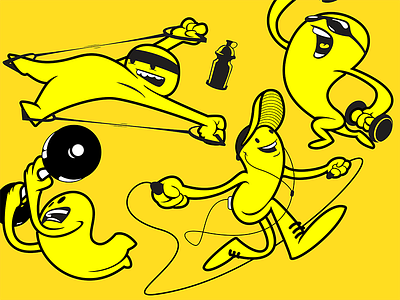 Alpha Gym Characters character drawing fitness gym health illustration motivation sketch study training workout yellow