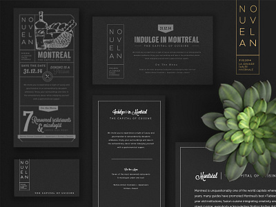 Nouvelan Branding brnading cuisine food gourmet logo typography