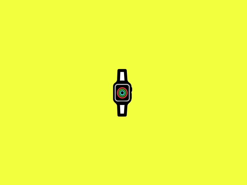 Apple Watch bright design gadgets illustration illustrator my stuff shapes simple sketchapp stuff tech yellow