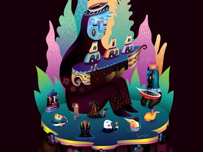 Port of diversity art blazetic digital illustration ivan sumski vector šumski cosmology