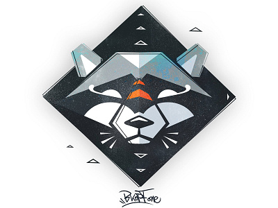 Racoon animal bkopf graphic head icon illustration logo racoon