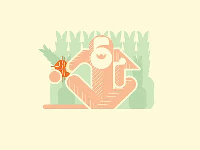 "Content" animal animals colors fruit illustration illustrations minimal modern monkey monkies pineapples poster posters simple whatsnew