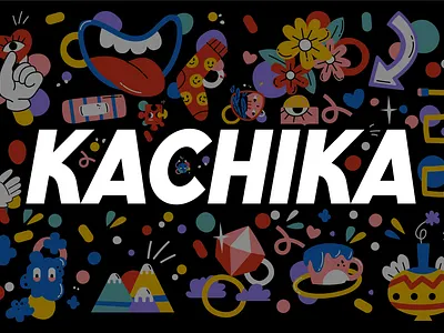 KACHIKA branding cartoon children display font font gaming kids movie music poster retro youtube