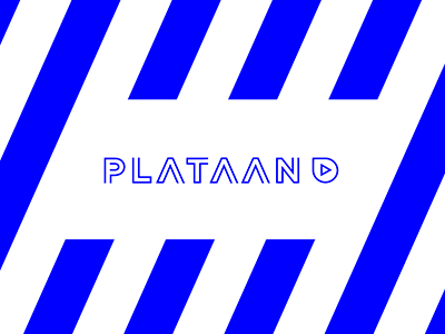 Plataan blue branding identity logo sans serif