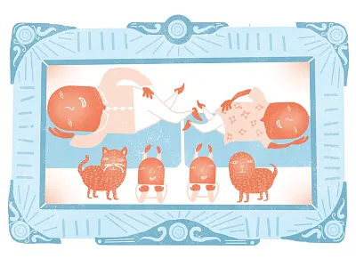 Family Portrait Circa 2015 character comic frame graphic illustration texture weird