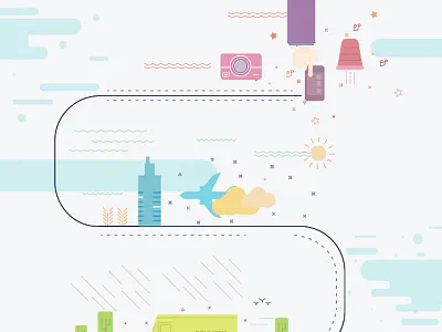 Clickship Packaging 1 colors cover design flat graphics illustrator new packaging