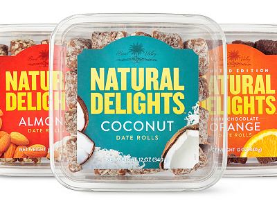 Natural Delights Date Rolls dates food packaging labels packaging product labels