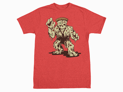 Pizzombie monster mothef pizza red shirt threadless tshirt zombie