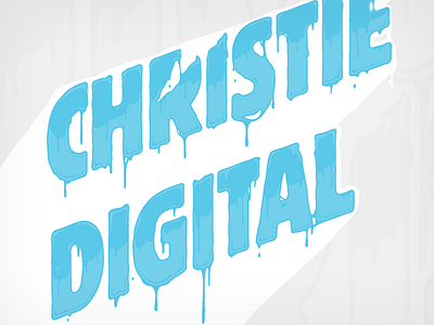 Christie Drip Type 2 blue custom type drips graffiti hand drawn type illustration