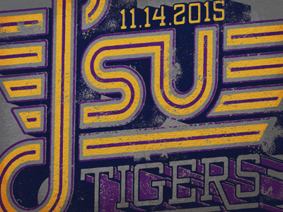 Rock On Tigers custom design football gameday illustration lsu t shirt tigers type