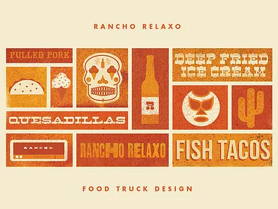 Rancho Relaxo beer food truck ice cream luchador music sugar skull taco texture