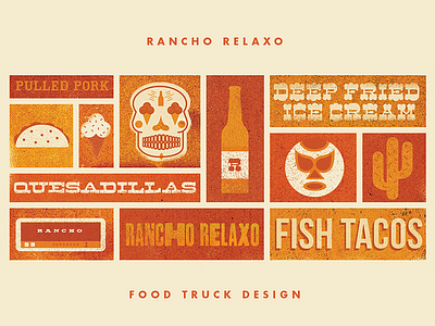 Rancho Relaxo beer food truck ice cream luchador music sugar skull taco texture