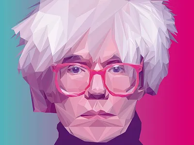 Andy Warhol LowPoly Portrait andywarhol artist digitalart illustration lowpoly popart portrait vector